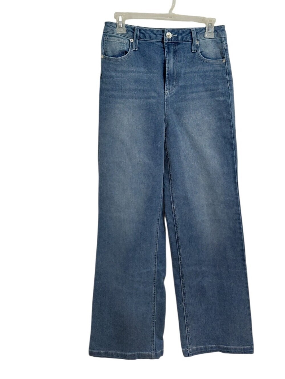 Juicy Couture Lunita Wide-Leg High-Rise Jeans in Blue Wash